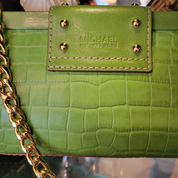 MICHAEL KORS SATCHEL STUNNING Y2K Shoulder Bag Pebble Leather - Picture 4 of 14